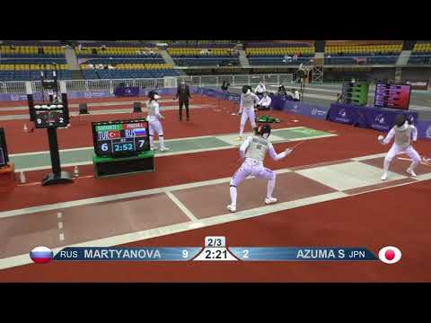 Doha 2021 SWF - L16 - Martyanova RUS v Azuma JPN