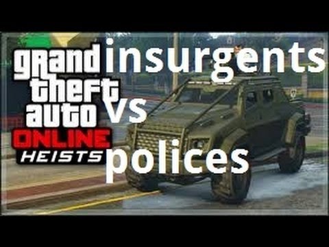 Gta 5 Online- Huge War With Police With My INSURGENT Pick Up!!!