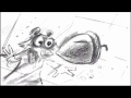 UNDERWATER ACORN SCRAT SCENE ICE AGE 2 THE MELTDOWN STORYBOARD