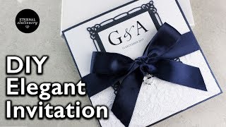 DIY Wedding Invitations | How to make your own wedding invitation with a Swarovski crystal