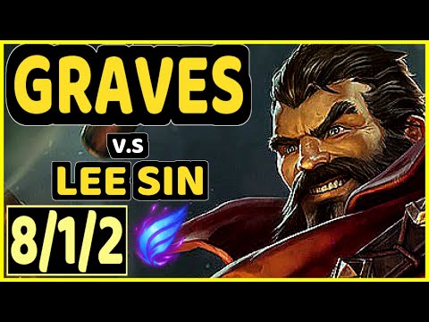 GIDEON (GRAVES) vs LEE SIN - 8/1/2 KDA JUNGLE CHALLENGER GAMEPLAY - KR