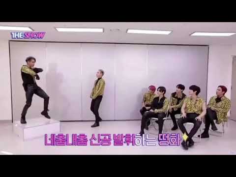 Seonghwa dancing on chungha’s bicycle