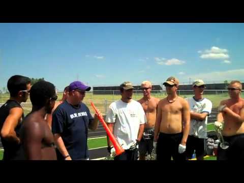 Blue Devils trumpets use vuvuzela at sectional rehearsal.flv