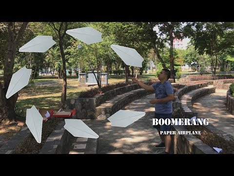 How to make a BOOMERANG paper airplane that COMES BACK to you