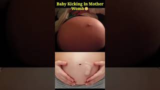 Baby kicking in mother womb #baby #pregnancy #youtubeshorts #shorts
