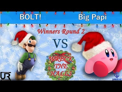 Wreck The Halls  WINNERS ROUND 2 - BOLT! (Luigi) vs Big Papi (Kirby)