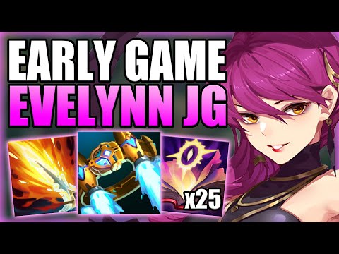 HOW TO CARRY THE EARLY GAME WITH EVELYNN JUNGLE EASILY! - Best Build/Runes S+ - League of Legends