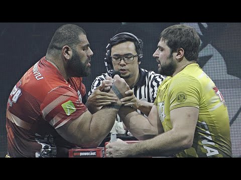 Levan SAGINASHVILI vs Vitaly LALETIN ARM WRESTLING 2019 ROUND 1