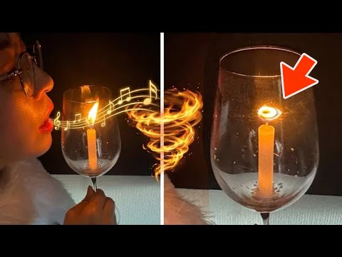 音で炎の形が変わる!? 新しい音と波形の実験!!