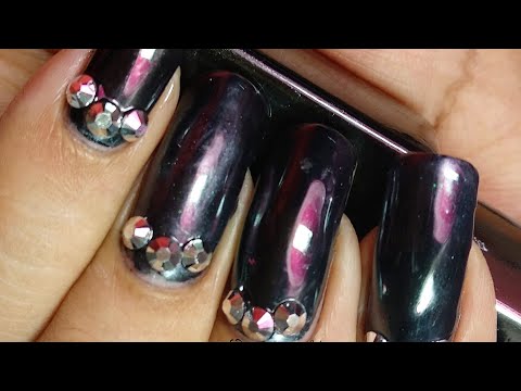 Beautybigbang.com Black Mirror Chrome Nail Powder Nail Art Tutorial!! 💎💎💎