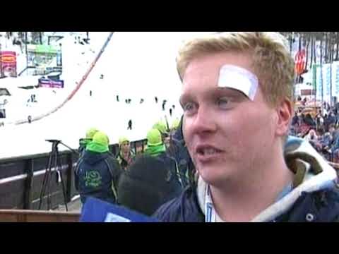 Niebezpieczna przygoda fińskiego dziennikarza w Planicy (24.03.2007)