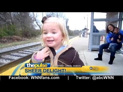 Young Girl Celebrates Birthday With First Train Ride