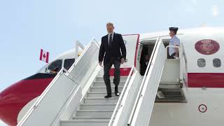 Llegada de Su Majestad el Rey a Canadá