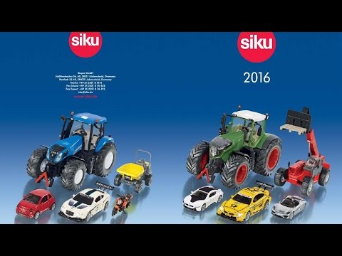 SIKU 2016 CATALOG TOYS for children for kids. Harvester tractor truck crane excavator car