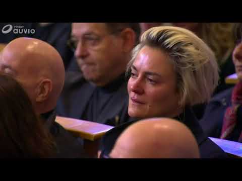 Hommage d'Arnould Massart lors des funérailles de Maurane