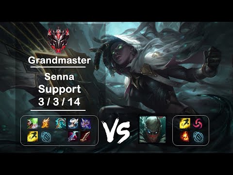 Support Senna vs Pyke KR Grandmaster Patch 12.9