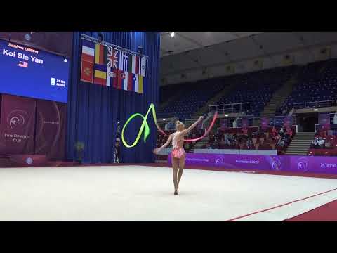 FIG 21st Irina Deleanu Cup 2022 MAS Koi Sie Yan MAS RG Team Seniors 2006+ ribbon