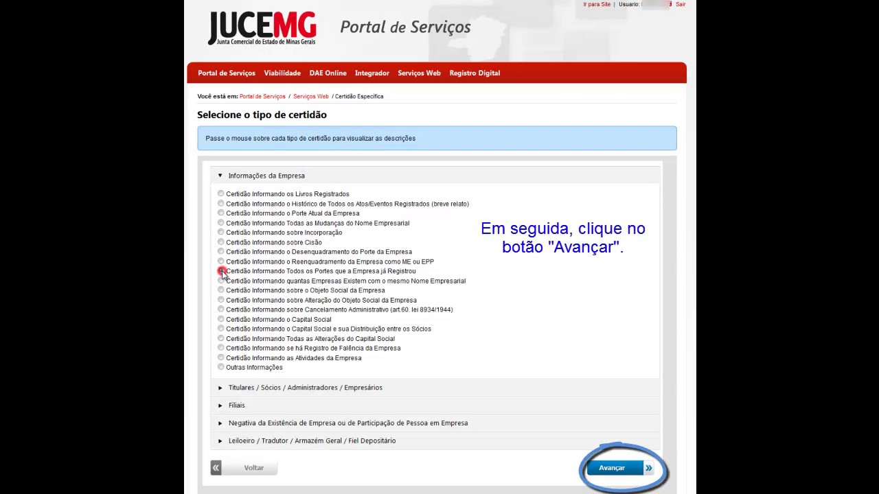 Certidao Especifica - JUCEC
