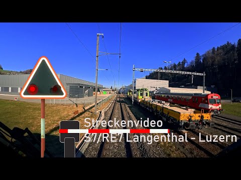 Führerstandsmitfahrt / cab ride S7/RE7 Langenthal - Luzern (🚃 BLS RABe 528, MIKA)