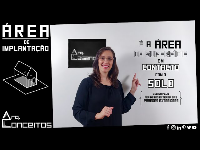 ÁREA DE IMPLANTAÇÃO: o que contabiliza este conceito? A área em contacto com o solo.