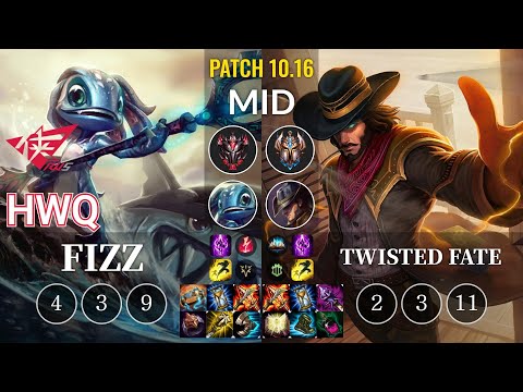 RWS HwQ Fizz vs Twisted Fate Mid - KR Patch 10.16