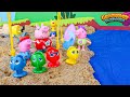 Peppa Pig At The Beach Finds Dinosaur Fossils Toy Learning Video For Kids