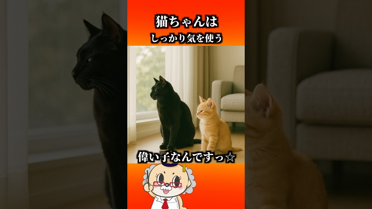 先住猫ちゃんは後から来た猫ちゃんにちゃんと気を使ってるんですっ☆#猫のいる暮らし #猫のいる生活 #保護猫