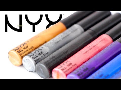 NYX Liquid Liner Swatches 9 colors