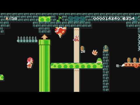 暗闇の林道 -Dark Forest- by イヌサフラン - Super Mario Maker - No Commentary 1bp