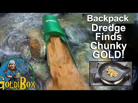 Dredging bedrock GOLD with the GoldiBox Backpack Dredge & High-Performance Suction Nozzle