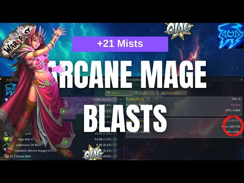 Arcane Mage 9.2 4p BLASTS in +21 Mist m+