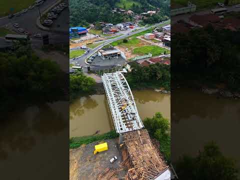 Obra da ponte Budag-Canoas em Rio do Sul SC