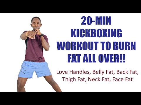 30 Minute BELLY POOCH BURNER Kickboxing Workout at Home 300 Calories