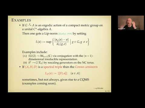 Noncommutative metric geometry, David Kyed (University of Southern Denmark)
