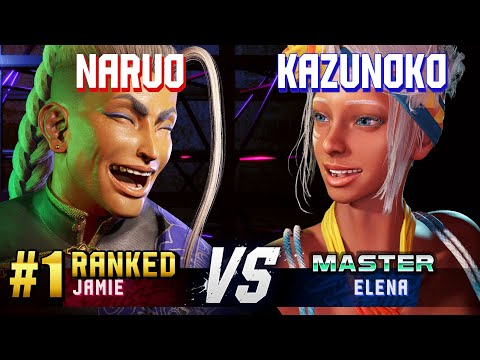 SF6 ▰ NARUO (#1 Ranked Jamie) vs KAZUNOKO (Elena) ▰ High Level Gameplay