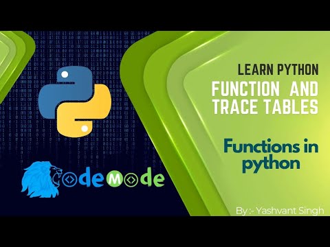 What Is A Function In Python Python Course For Beginners Functions Trace Tables Codemode