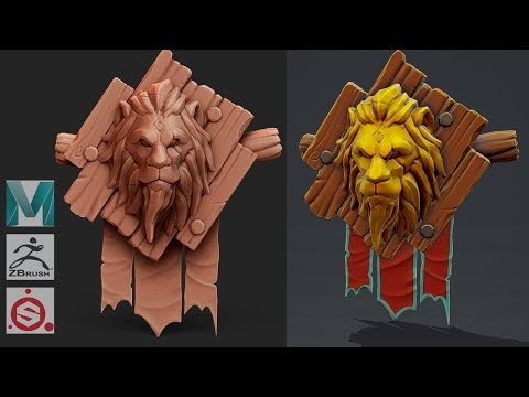 Zbrush 2019, Maya 2019, Substance Painter - Stylized Wall Decor Model