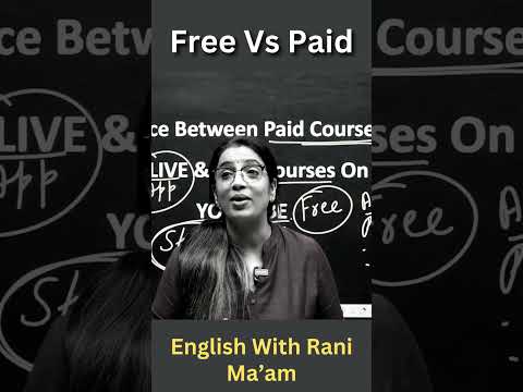 Free Vs Paid || English With Rani Ma'am