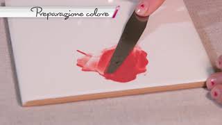 Decorazioni di un piatto in ceramica