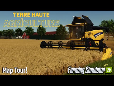 BIG FIELDS!! Terre Haute Agriculture?! NEW MOD MAP! (TOUR/REVIEW!) Farming Simulator 25