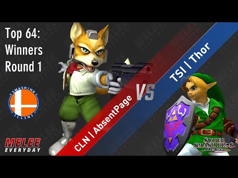 Show Me Your Moves 19 - CLN | AbsentPage (Fox) vs. TSI | Thor (Link) - SSBM - Top 64: Winners R1