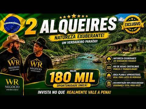🔥 SÍTIO DOS SONHOS POR APENAS R$ 180 MIL! 🌿💧Sete Barras, SP.