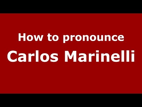 How to pronounce Carlos Marinelli (Spanish/Argentina) - PronounceNames.com