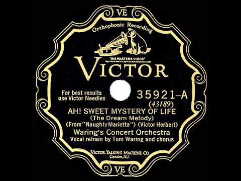 1928 HITS ARCHIVE: Ah! Sweet Mystery Of Life - Fred Waring (Tom Waring & chorus, vocal)