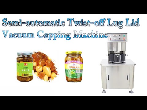 Semi-automatic Pickles Glass Jar Twist off Lug Lid Vaccum Capping Machine