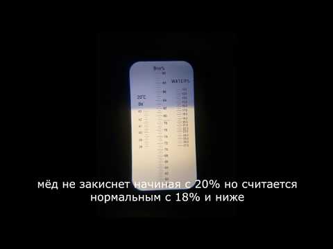 пчеловодство .проверяю влажность мёда ручным рефрактометром