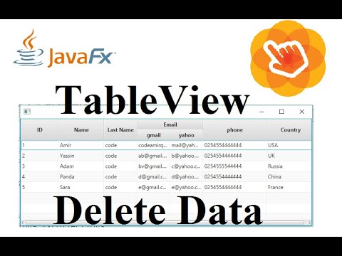 JavaFX Scene Builder Tutorial 43 - Delete data from TableView and Database SQL