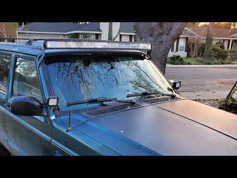 How I installed Nilight light bar and Nilight spotlights on 1997 jeep xj