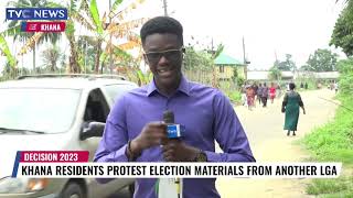 Uche Okoro Gives Updates As Khana Residents Protest Election Materials From Another LGA