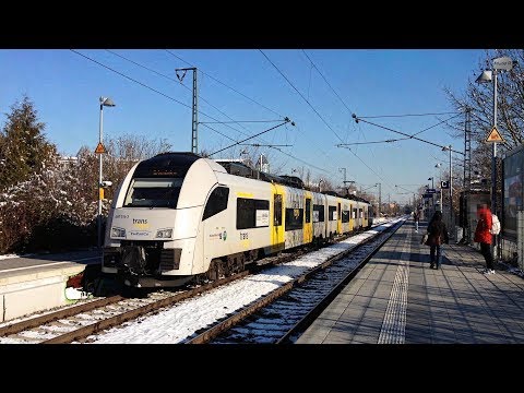 Züge in München-Siemenswerke - ET 420 und DesiroML der Mittelrheinbahn als Meridian-Ersatz